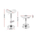 Artiss Set Of 2 Gas Lift Bar Stools Pu Leather - White