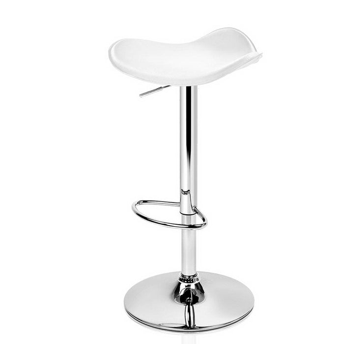 Artiss Set Of 2 Gas Lift Bar Stools Pu Leather - White