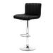 Artiss Set Of 2 Line Style Pu Leather Bar Stools - Black