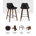 Artiss Set Of 2 Bar Stools Bentwood Pu Leather Diamond