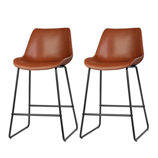 Artiss Set Of 2 Bar Stools Kitchen Metal Stool Dining