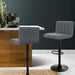 Artiss Set Of 2 Bar Stools Pu Leather Line Style - Grey