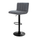 Artiss Set Of 2 Bar Stools Pu Leather Line Style - Grey