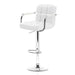 Artiss Set Of 2 Bar Stools Gas Lift Swivel - Steel And White