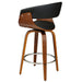 Artiss Set of 2 Swivel Pu Leather Bar Stool - Wood and Black