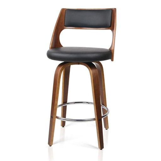 Artiss Set Of 2 Wooden Bar Stools - Black