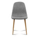 Artiss Set Of 4 Adamas Fabric Dining Chairs Light Grey