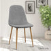 Artiss Set Of 4 Adamas Fabric Dining Chairs Light Grey