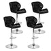 Artiss Set Of 4 Kitchen Bar Stools - Black And Chrome