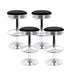 Artiss Set Of 4 Pu Leather Backless Bar Stools - Black