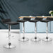 Artiss Set Of 4 Pu Leather Wave Style Bar Stools - Black