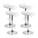 Artiss Set Of 4 Pu Leather Wave Style Bar Stools - White