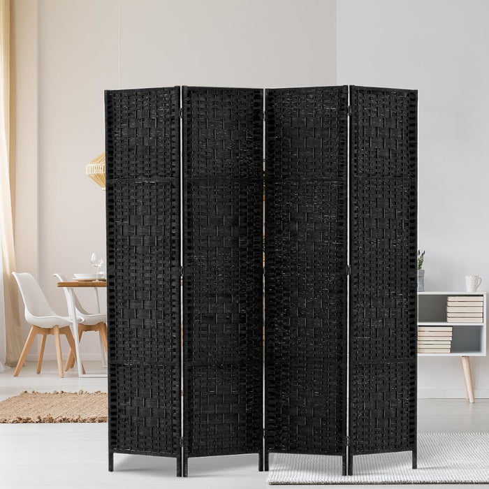 Artiss 4 Panel Room Divider Privacy Screen Rattan Woven