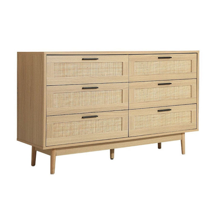 Artiss 6 Chest Of Drawers Rattan Tallboy Cabinet Bedroom