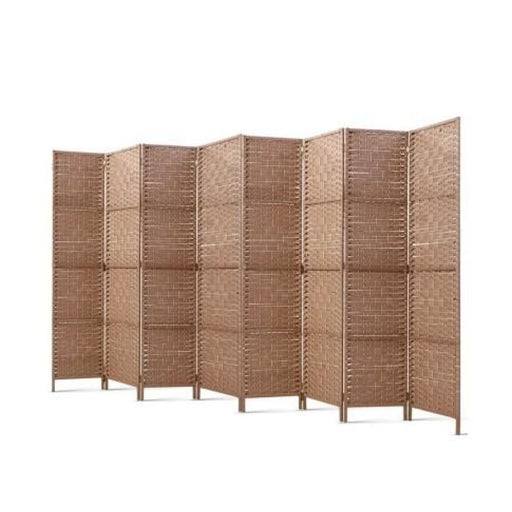 Artiss 8 Panel Room Divider Screen Privacy Rattan Timber