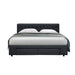 Artiss Avio Bed Frame Fabric Storage Drawers - Charcoal