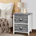 Artiss 2x Bedside Table Nightstands 2 Drawers Storage