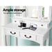 Artiss Dressing Table With Mirror - White