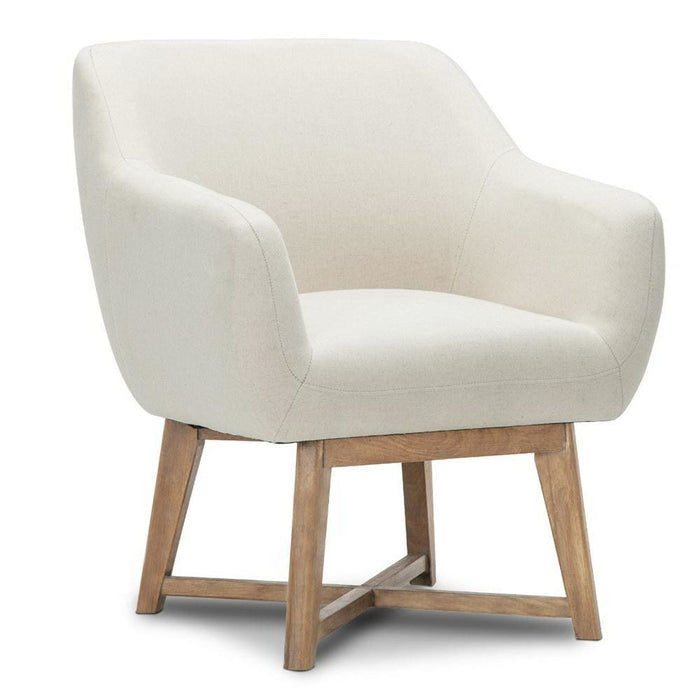 Artiss Fabric Tub Lounge Armchair - Beige Offer