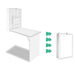 Artiss Foldable Desk With Bookshelf - White