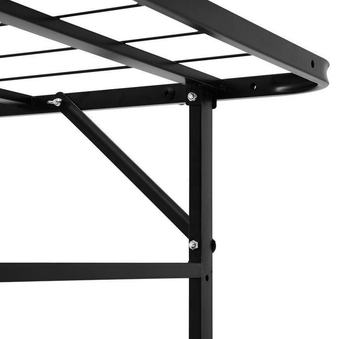 Artiss Foldable Queen Metal Bed Frame - Black