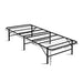 Artiss Foldable Single Metal Bed Frame - Black