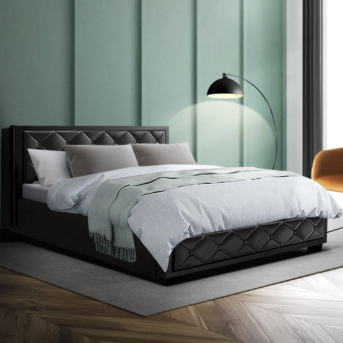 Artiss Bed Frame Double Size Gas Lift Base with Storage