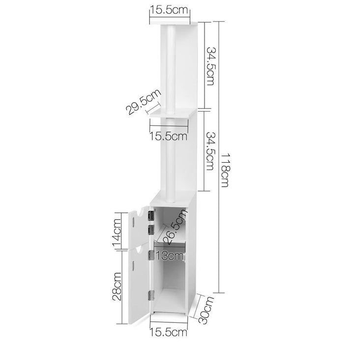 Artiss Freestanding Bathroom Storage Cabinet - White