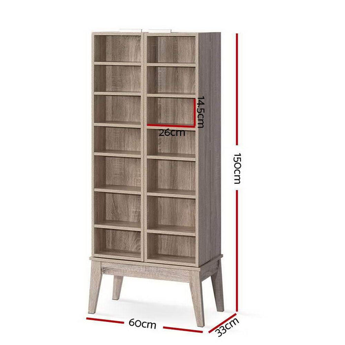 Artiss Cd Dvd Media Storage Display Shelf Folding Cabinet