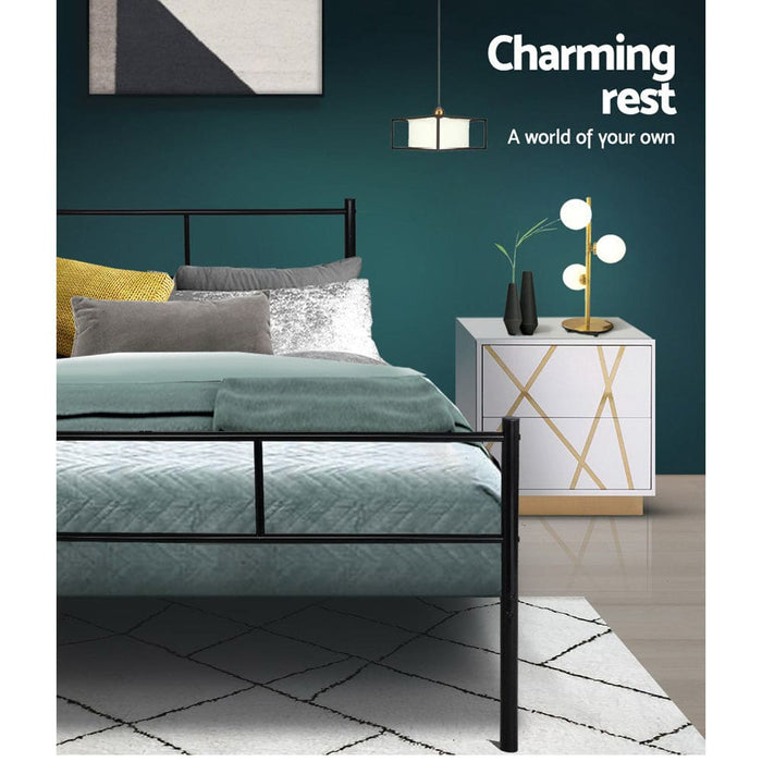 Artiss Metal Bed Frame Queen Size Platform Foundation