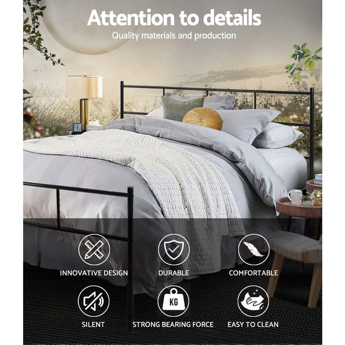 Artiss Metal Bed Frame Queen Size Platform Foundation