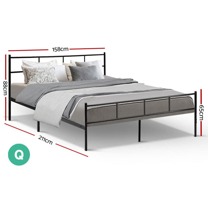 Artiss Metal Bed Frame Queen Size Platform Foundation