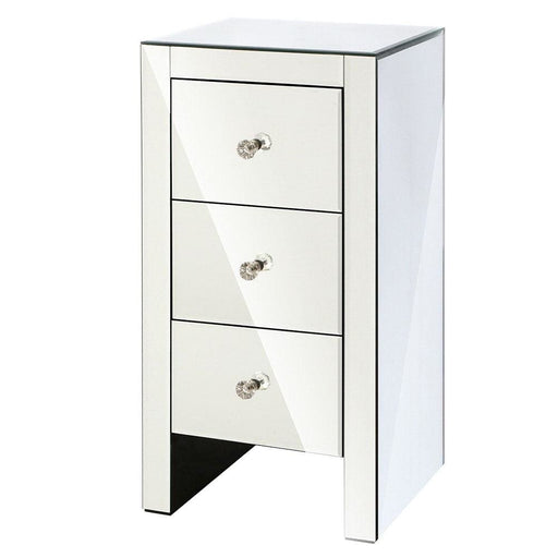 Artiss Mirrored Bedside Table Drawers Furniture Mirror