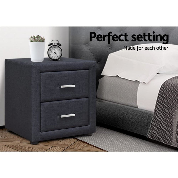 Artiss Moda Bedside Table - Charcoal