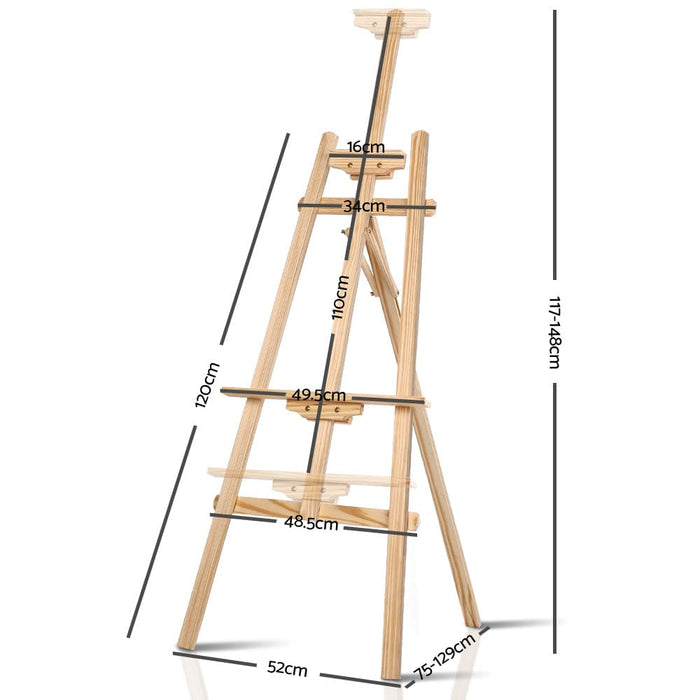 Artiss Modern Floor Easel - White Oak