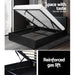 Artiss Nino Bed Frame Pu Leather - Black Queen