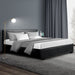 Artiss Nino Bed Frame Pu Leather - Black Queen
