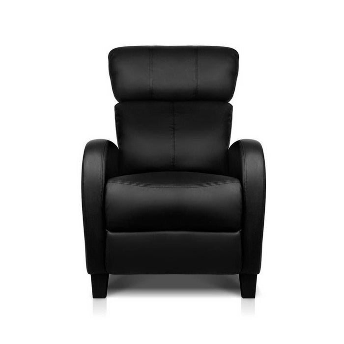 Artiss Pu Leather Reclining Armchair - Black