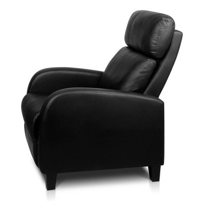 Artiss Pu Leather Reclining Armchair - Black