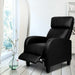 Artiss Pu Leather Reclining Armchair - Black