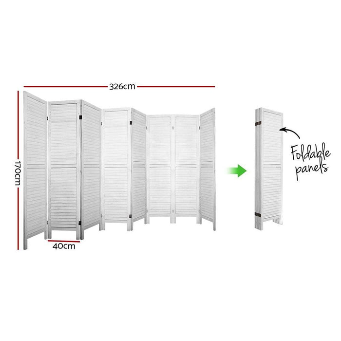 Artiss Room Divider Screen 8 Panel Privacy Wood Dividers