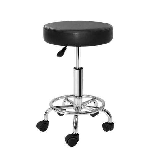 Goslash Picks Artiss Round Salon Stool Black Pu Swivel