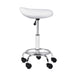 Goslash Picks Artiss Saddle Salon Stool White Pu Swivel