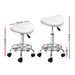 Goslash Picks Artiss Saddle Salon Stool White Pu Swivel