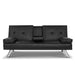 Artiss Sofa Bed Lounge Futon Couch 3 Seater Pu Leather Cup