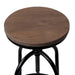 Artiss Bar Stool Industrial Round Seat Wood Metal - Black