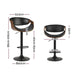 Artiss Bar Stools Swivel Chair Kitchen Gas Lift Wooden