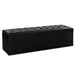 Artiss Storage Ottoman Blanket Box Black Large Leather Rest