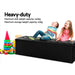 Artiss Storage Ottoman Blanket Box Black Large Leather Rest