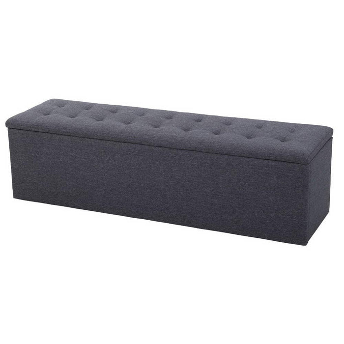 Artiss Storage Ottoman Blanket Box Linen Foot Stool Rest